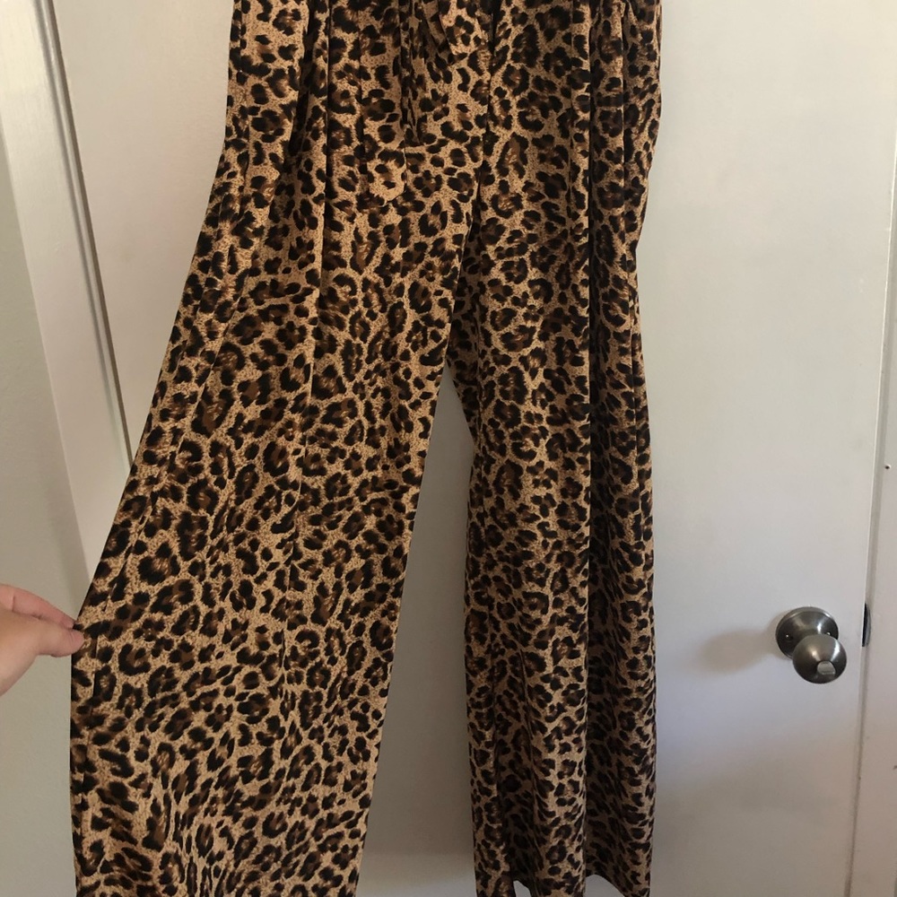 Cheetah Print Flowing Pants